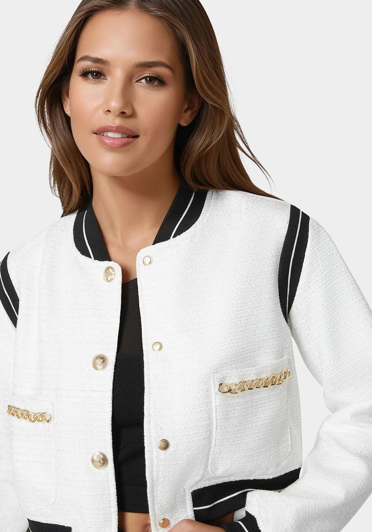 Bebe Textured Bomber Jacket