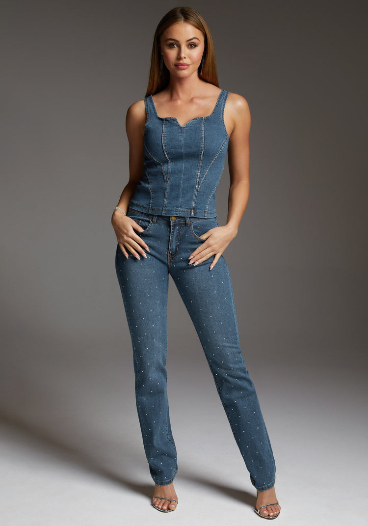 Bebe The Embellished Straight Leg