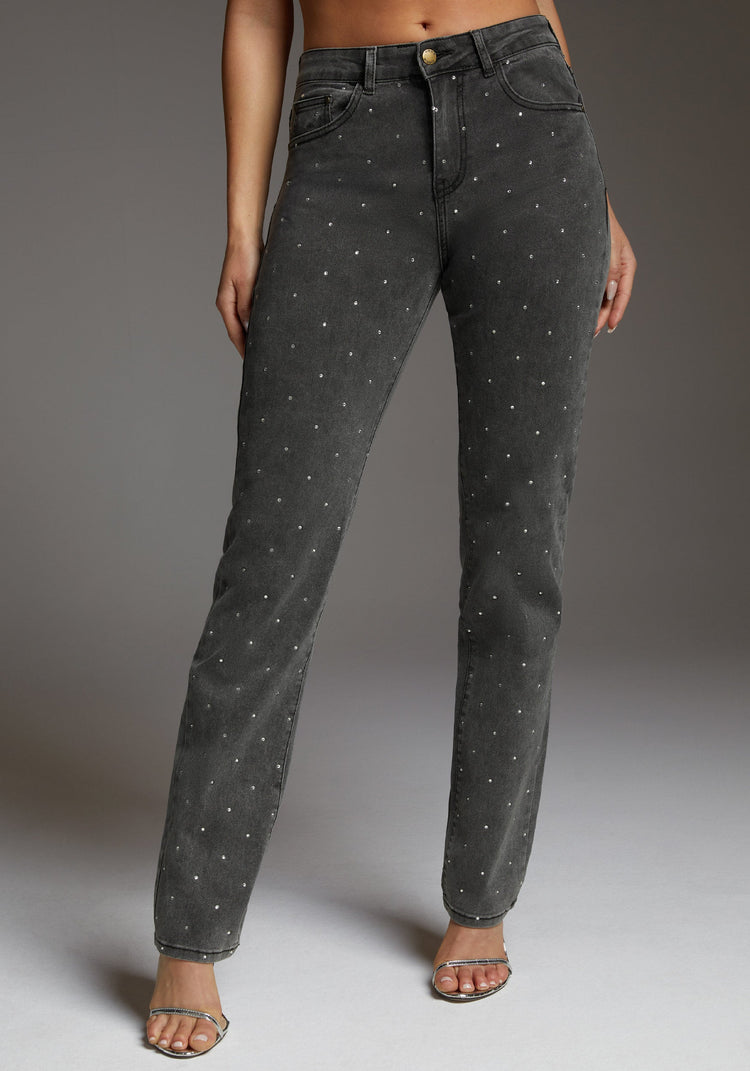 bebe The Embellished Straight Leg