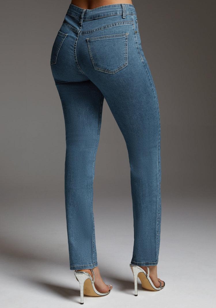 Bebe The Skinny With Rhinestone Details