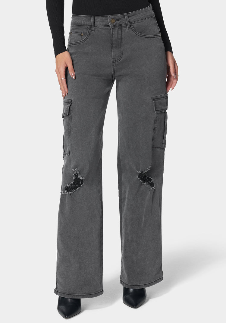 bebe The Wide Leg Jean