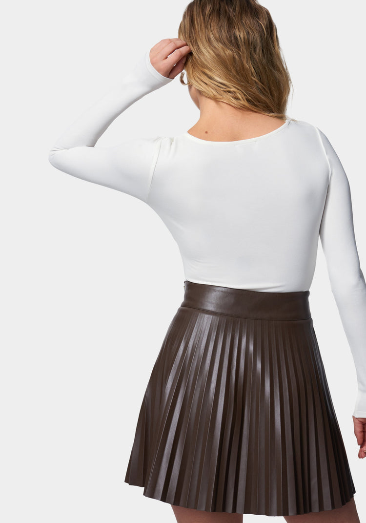 Bebe Twist Front Long Sleeve Bodysuit