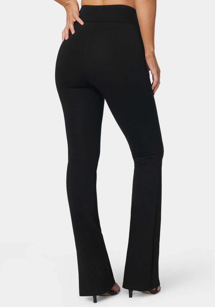 Bebe Twisted Waist Flared Leg Pant