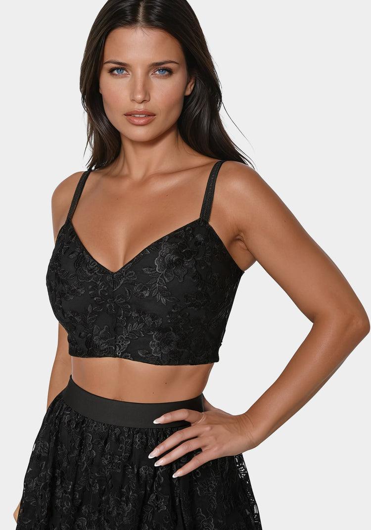 Bebe Two Piece Embroidered Gown