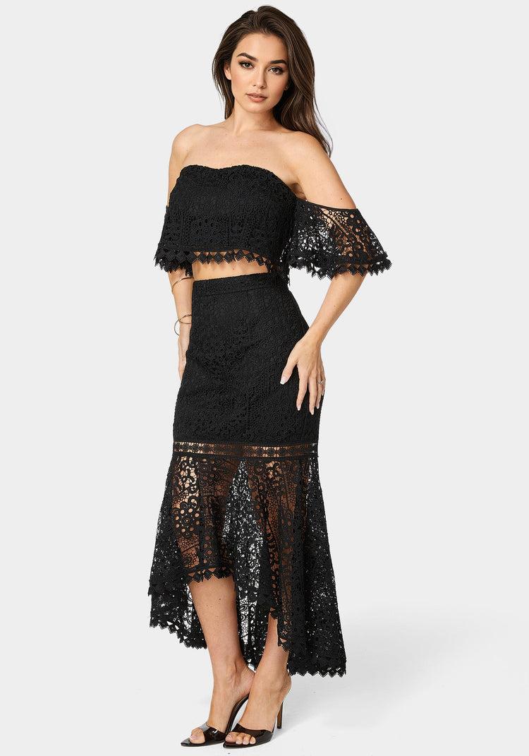 Bebe Two Piece Lace Dress