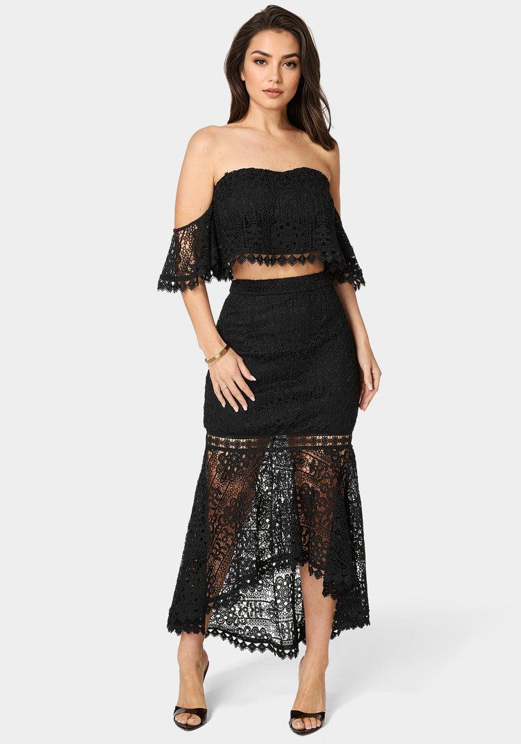 bebe Two Piece Lace Dress