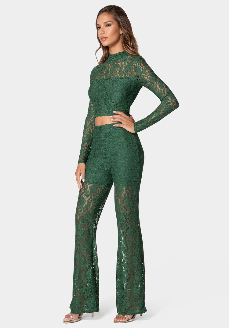 Bebe Two Piece Lace Jumpsuit