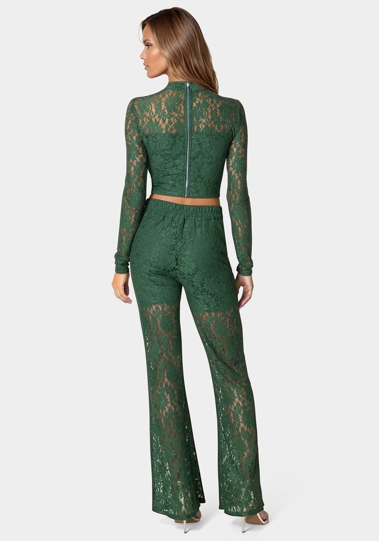 Bebe Two Piece Lace Jumpsuit