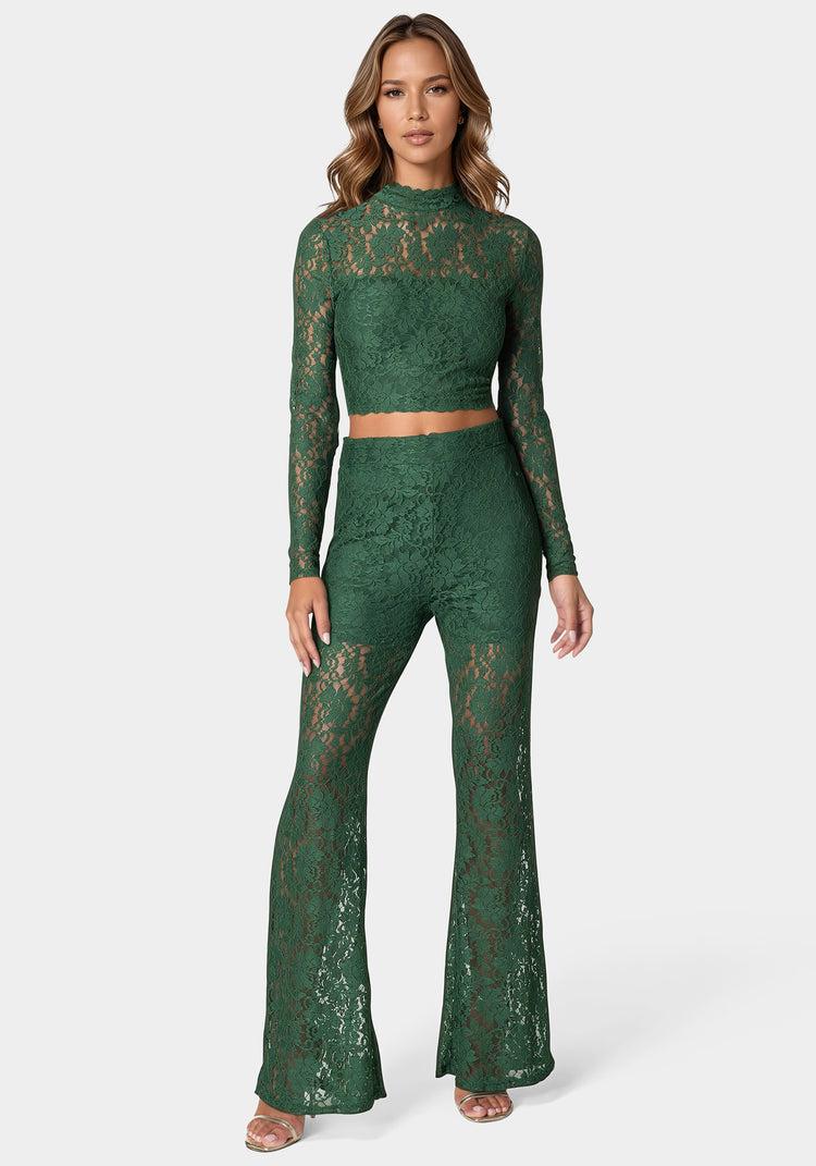 bebe Two Piece Lace Jumpsuit