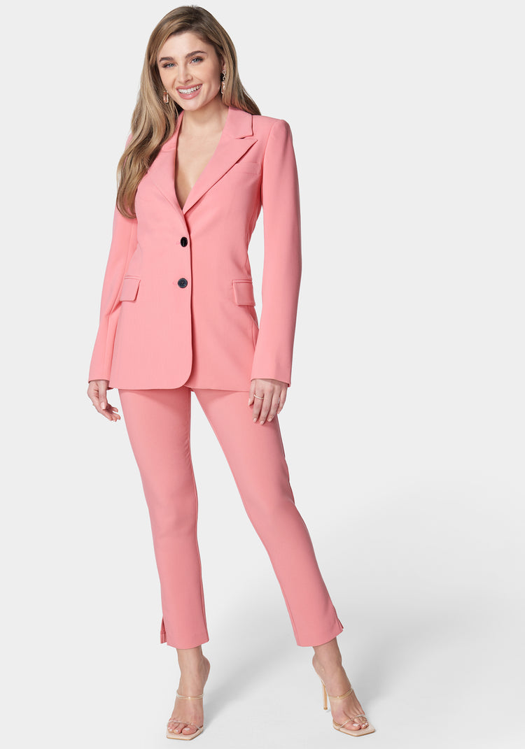 Bebe Woven Twill Boyfriend Jacket