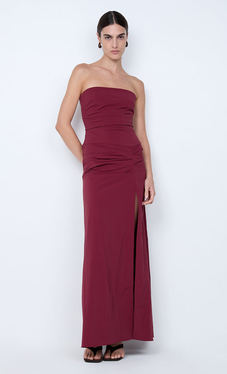 bec&bridge ANGELINA STRAPLESS MAXI DRESS