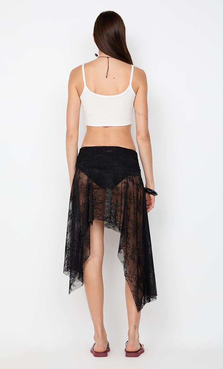 Bec&bridge AUDREY SHEER ASYM SKIRT