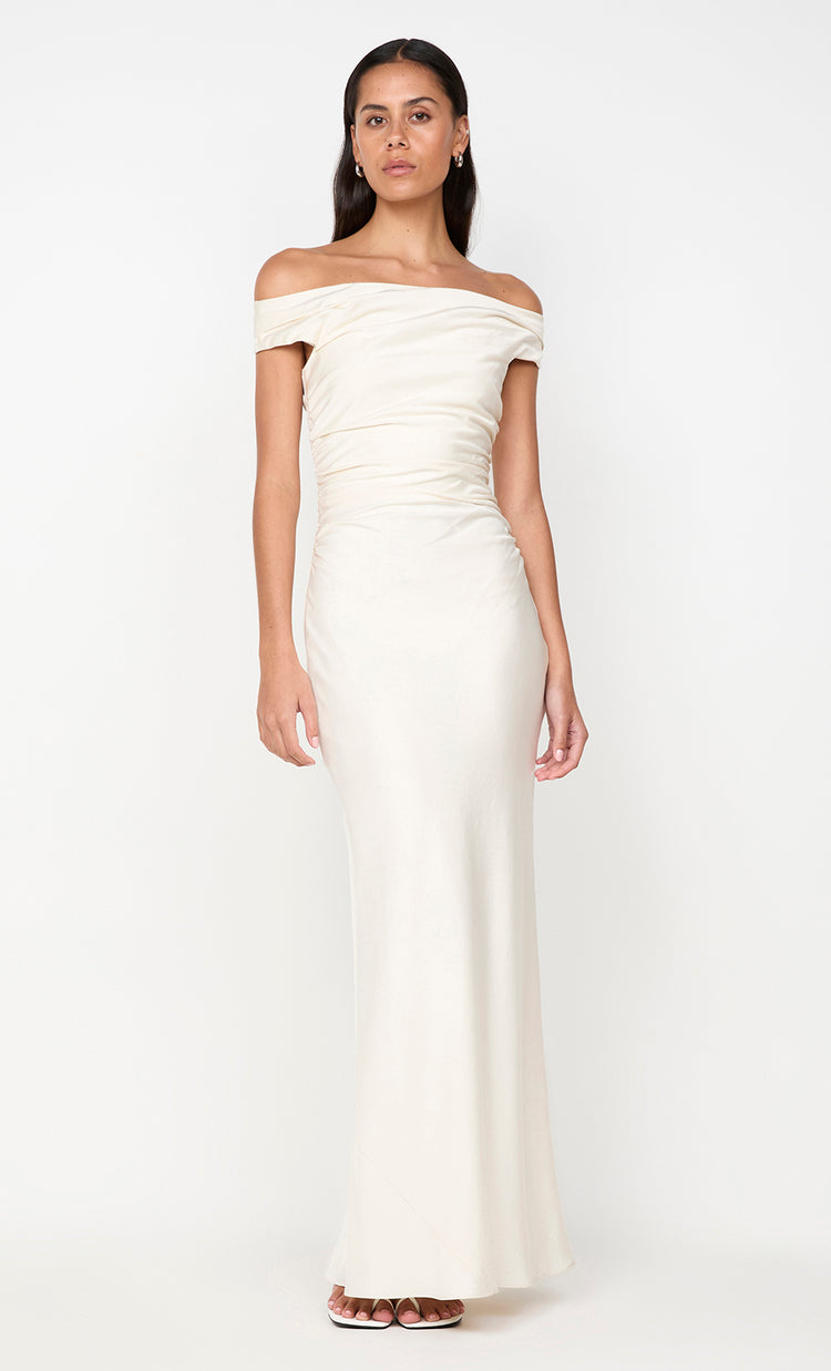 bec&bridge ETERNITY OFF SHOULDER MAXI