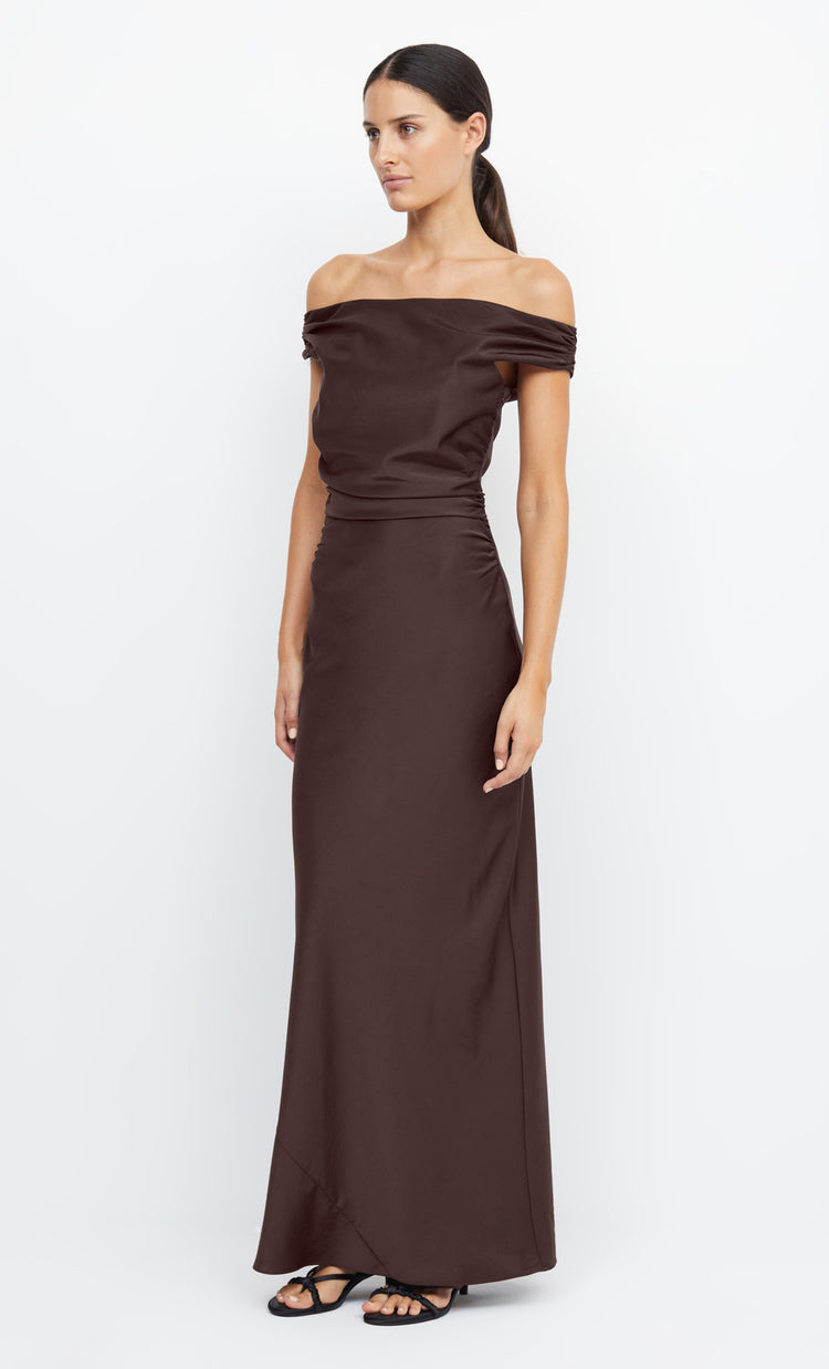 Bec&bridge ETERNITY OFF SHOULDER MAXI