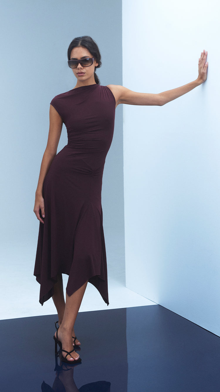 Bec&bridge NARA ASYM MIDI DRESS