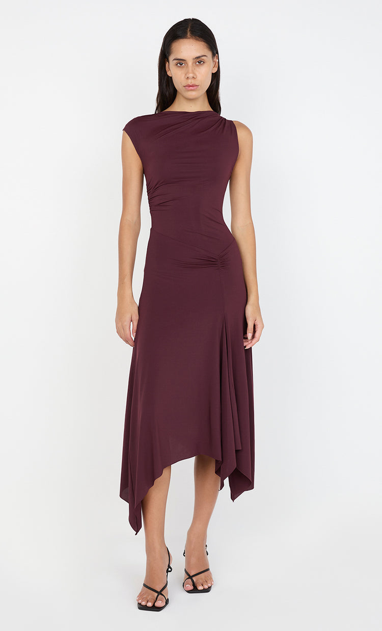 bec&bridge NARA ASYM MIDI DRESS