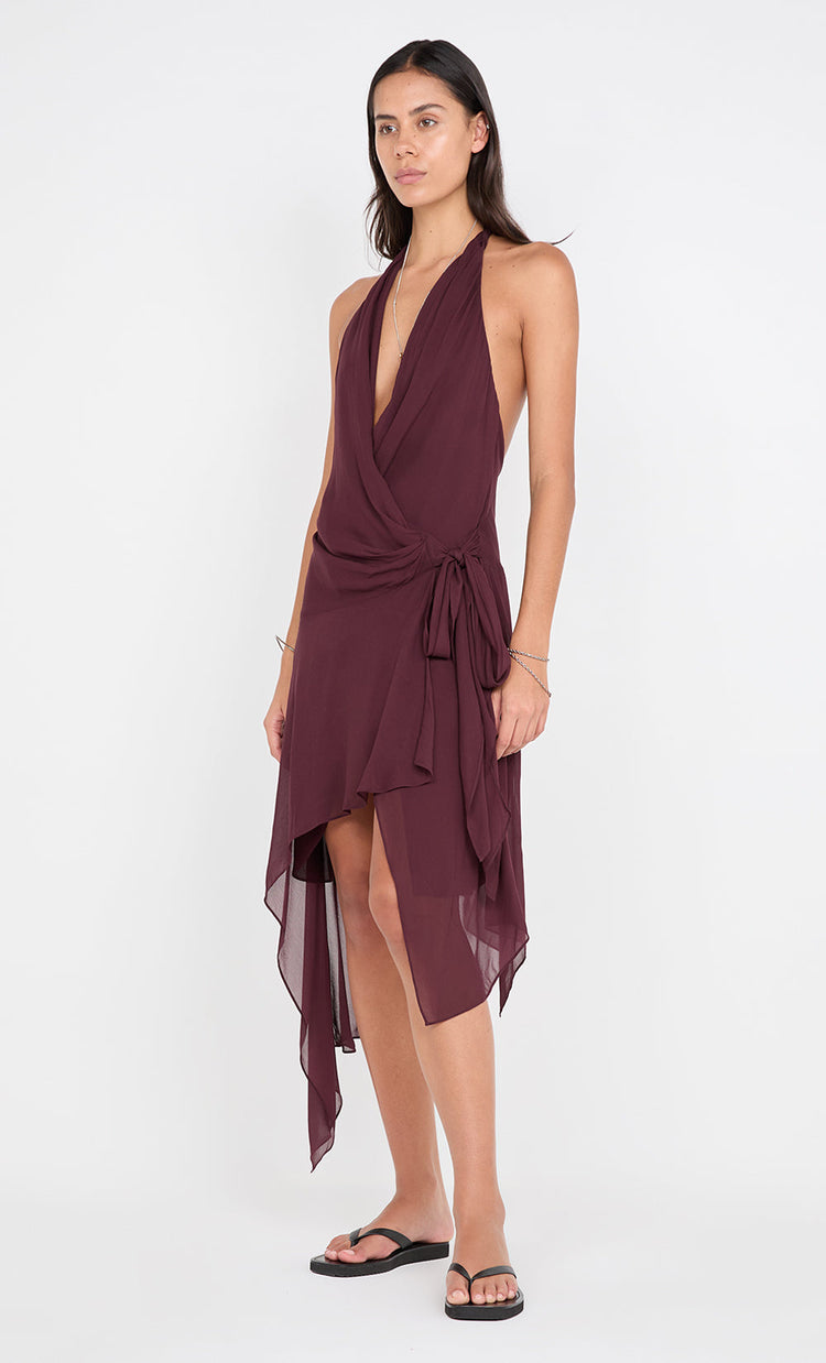 Bec&bridge ROCHELLE WRAP MIDI DRESS