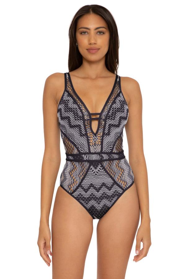 Becca By Rebecca Virtue 1PC REVEAL PLUNGE BLACK