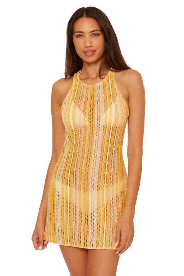 Becca By Rebecca Virtue CABO HI-NECK DRESS SUNGLOW