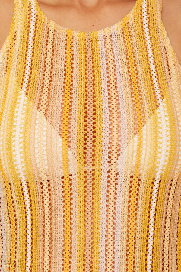 Becca By Rebecca Virtue CABO HI-NECK DRESS SUNGLOW