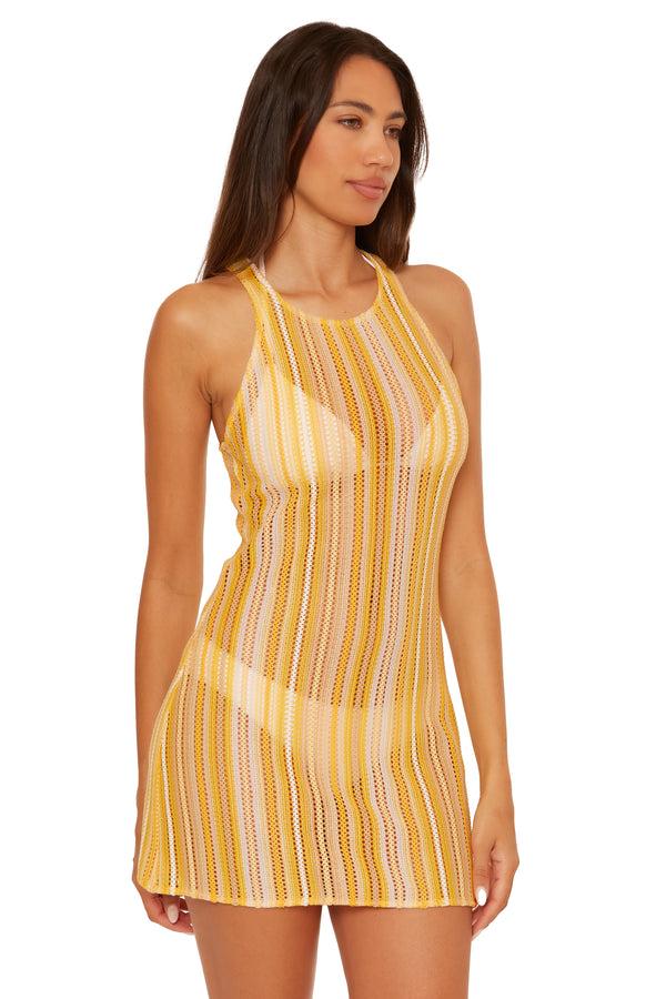 Becca By Rebecca Virtue CABO HI-NECK DRESS SUNGLOW