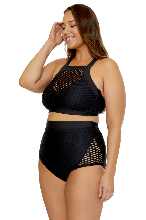 Becca By Rebecca Virtue CASTAWAY HIGH NECK BLACK