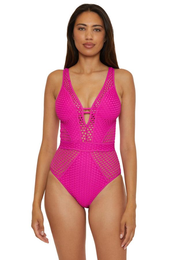 Becca By Rebecca Virtue CASTAWAY PLUNGE 1PC AZALEA