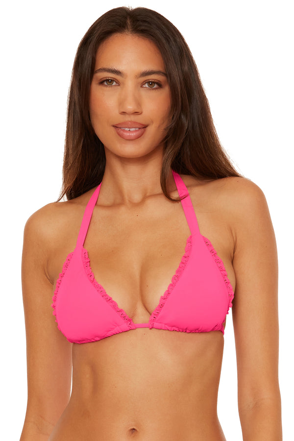 Becca By Rebecca Virtue FRILLS TRIANGLE TOP PUNCH