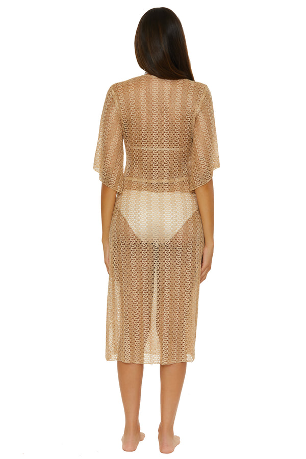 Becca By Rebecca Virtue GOLDEN MESH COVER-UP GOLD