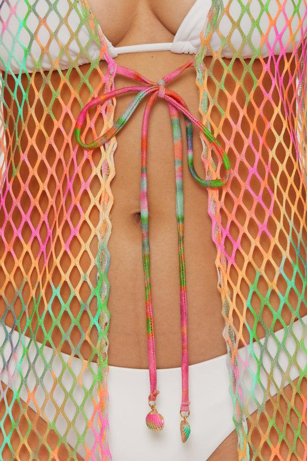 Becca By Rebecca Virtue MIRAGE FISHNET TUNIC MULTI