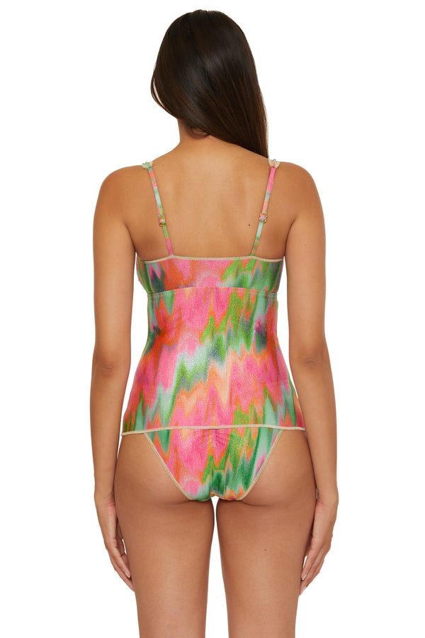 Becca By Rebecca Virtue MIRAGE TANKINI TOP MULTI