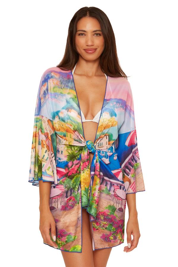 Becca By Rebecca Virtue POSITANO MESH TUNIC MULTI