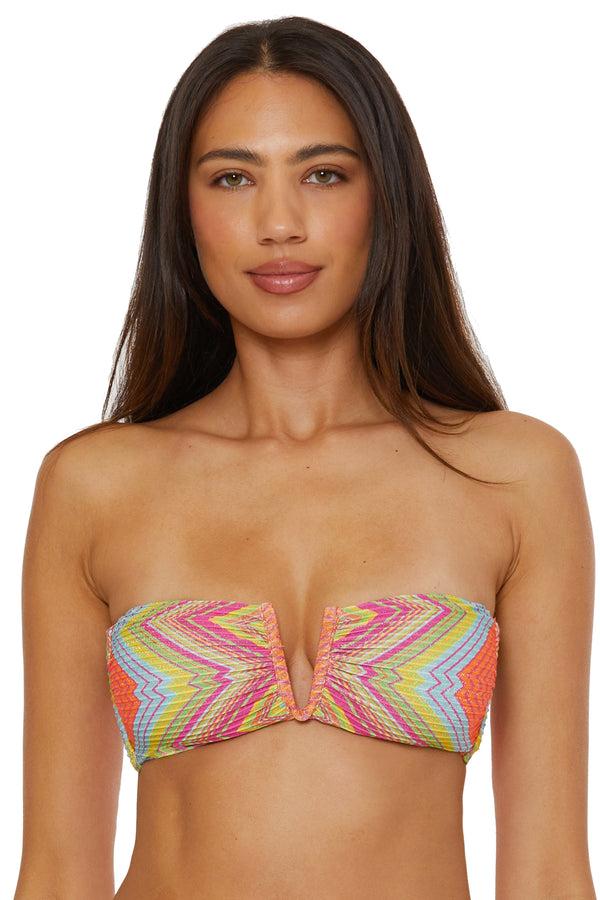 Becca By Rebecca Virtue SUMMER BANDEAU TOP MULTI
