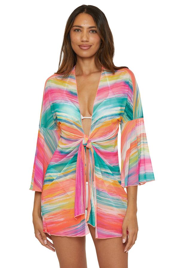 Becca By Rebecca Virtue VERANO MESH COVER-UP MULTI