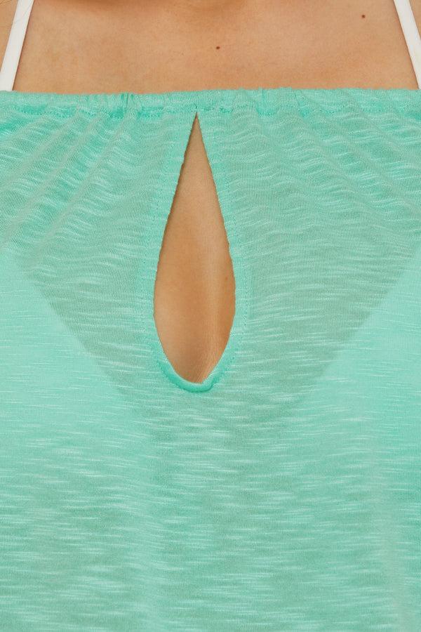 Becca By Rebecca Virtue BREEZY BASICS ROMPER AQUA SEA