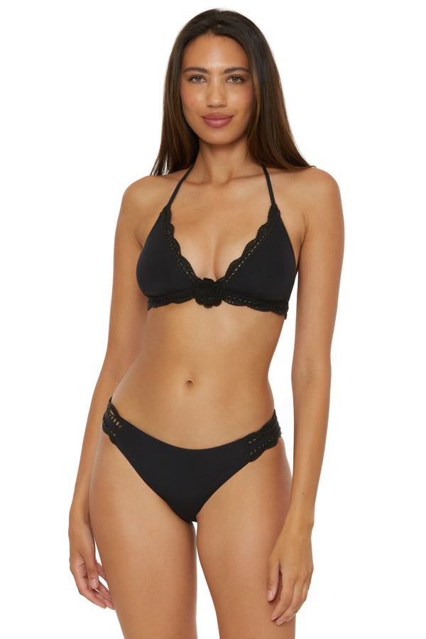Becca By Rebecca Virtue COLETTE BANDED HALTER BLACK