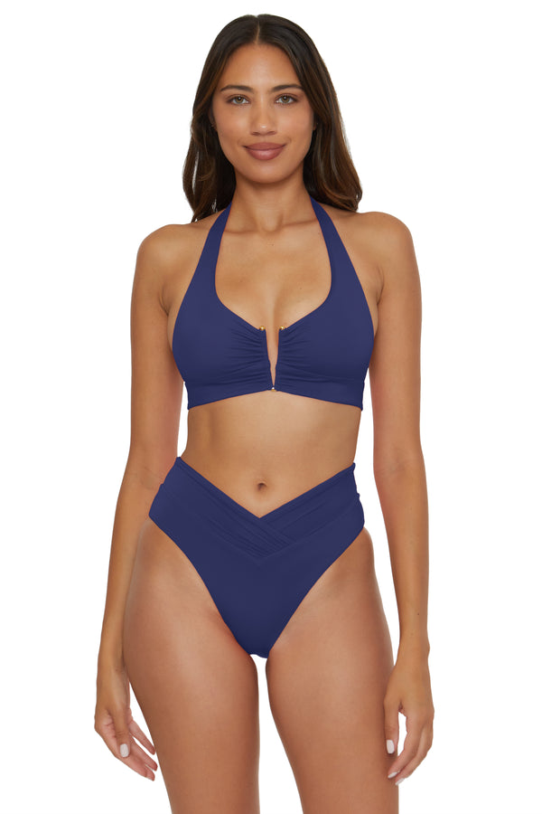 Becca By Rebecca Virtue COLOR CODE V-WIRE TOP MARINA