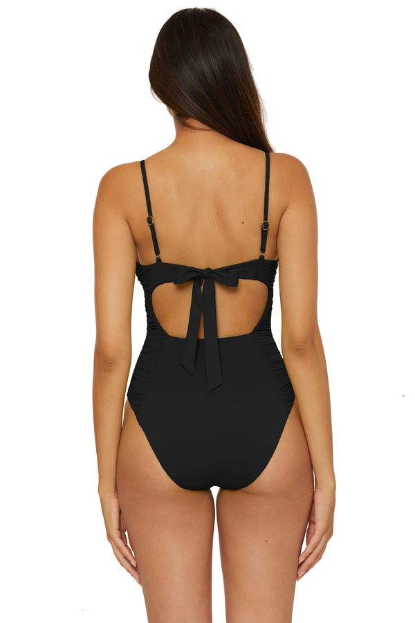 Becca By Rebecca Virtue COLORCODE SHIRRED 1PC BLACK