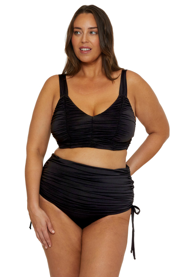 Becca By Rebecca Virtue COLORCODE SHIRRED TOP BLACK