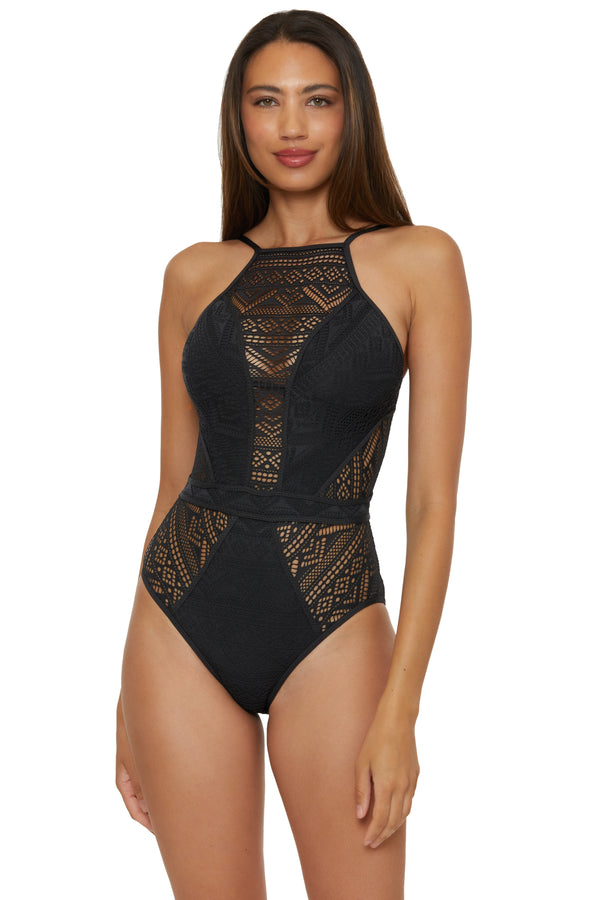 Becca By Rebecca Virtue COLORPLAY 1PC HI-NECK BLACK