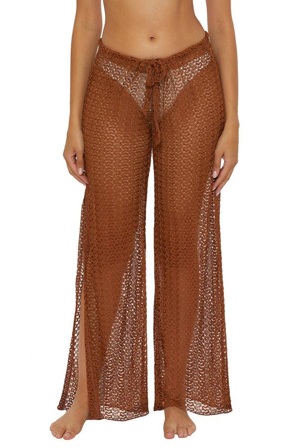 Becca By Rebecca Virtue GOLDEN SPLIT LEG PANT BRONZE