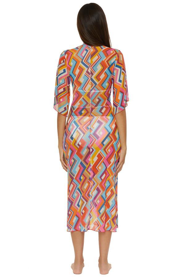 Becca By Rebecca Virtue LAS PALMAS MESH DRESS MULTI