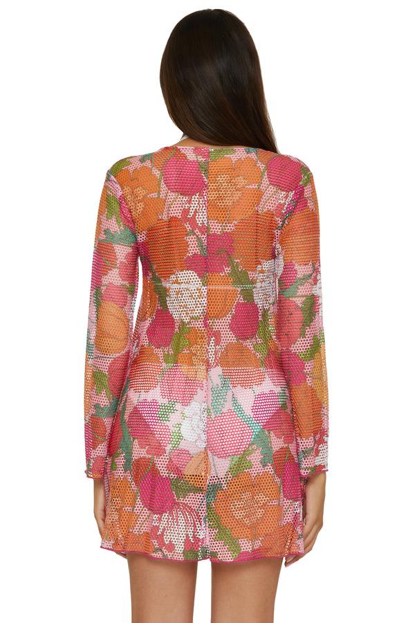 Becca By Rebecca Virtue MESH COVER TIE FRONT PETAL MOSAIC