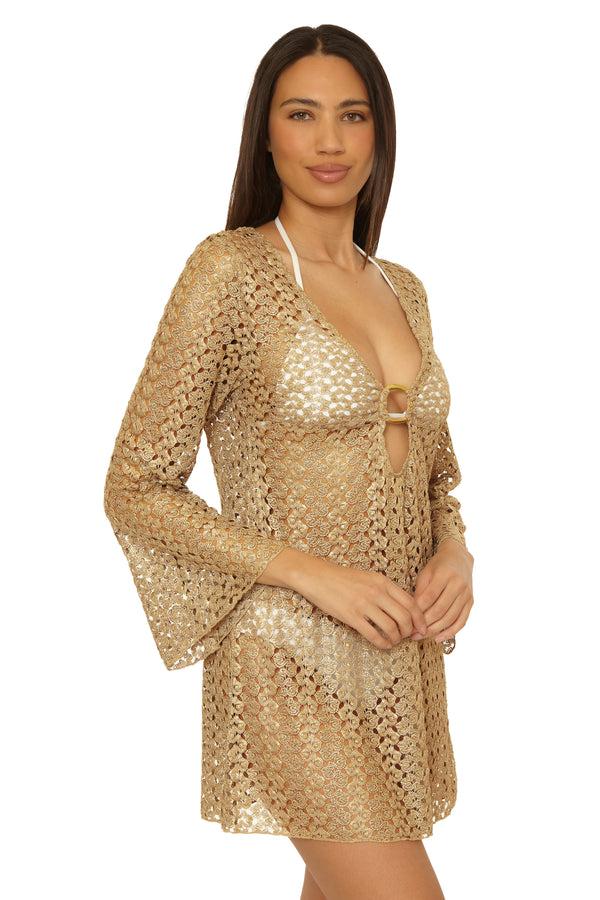 Becca By Rebecca Virtue PARADISE BUCKLE TUNIC CAMEO MULTI