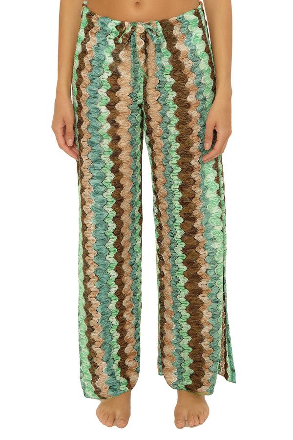 Becca By Rebecca Virtue PARADISE CROCHET PANT GRASS MULTI
