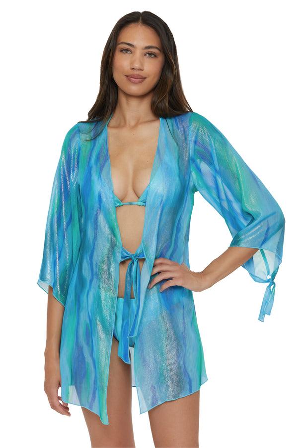 Becca By Rebecca Virtue SOLAR ENERGY TUNIC POOL/LAGOON
