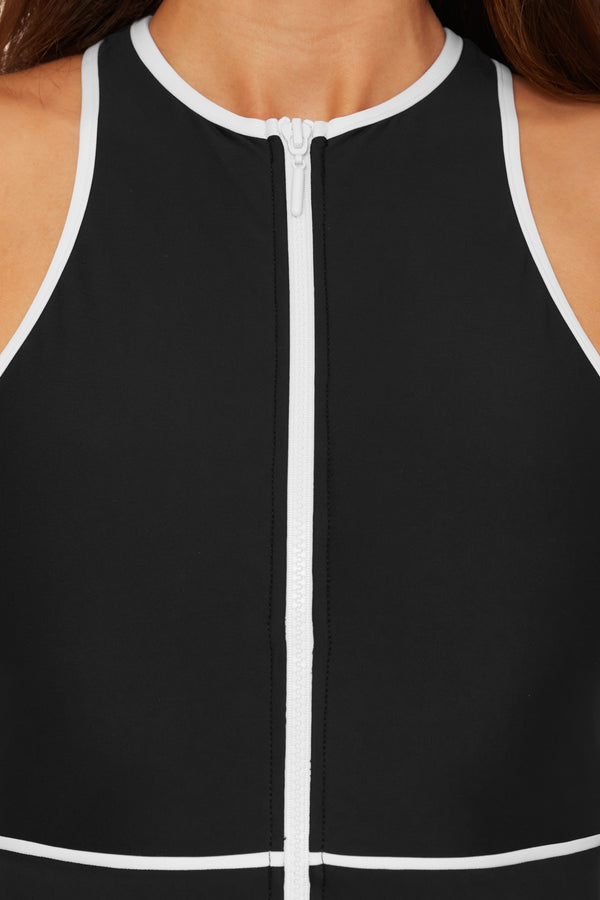 Becca By Rebecca Virtue SPORT MODE 1PC ZIP-UP BLACK