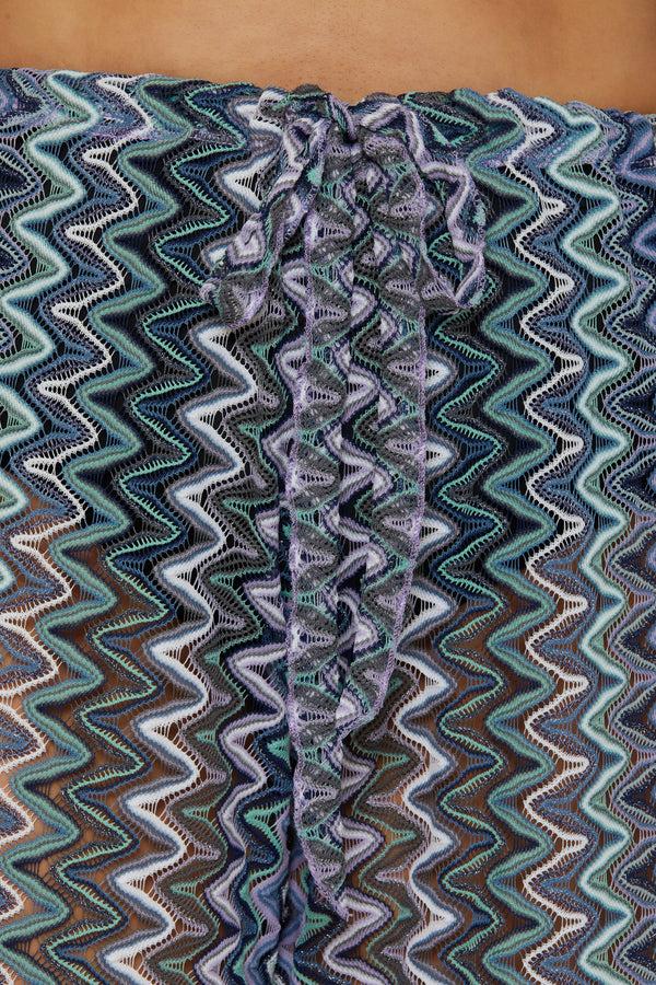 Becca By Rebecca Virtue SUNDOWN ZIG ZAG PANT AQUA SEA MULTI