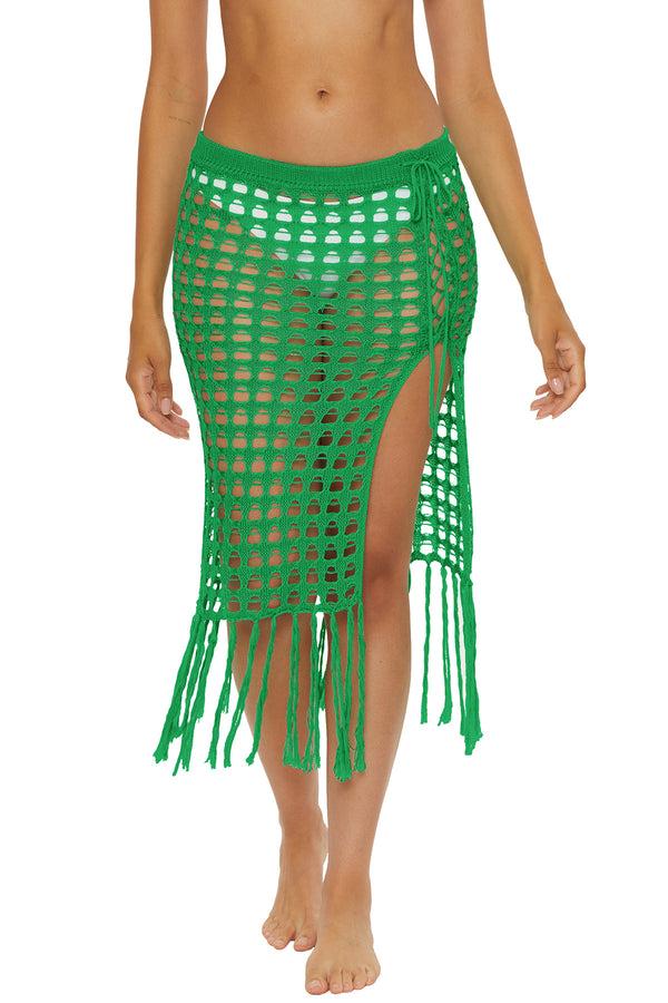 Becca By Rebecca Virtue VENICA CROCHET SKIRT EMERALD