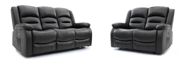 bedworld Alva Black Recliner 3+2 Sofa